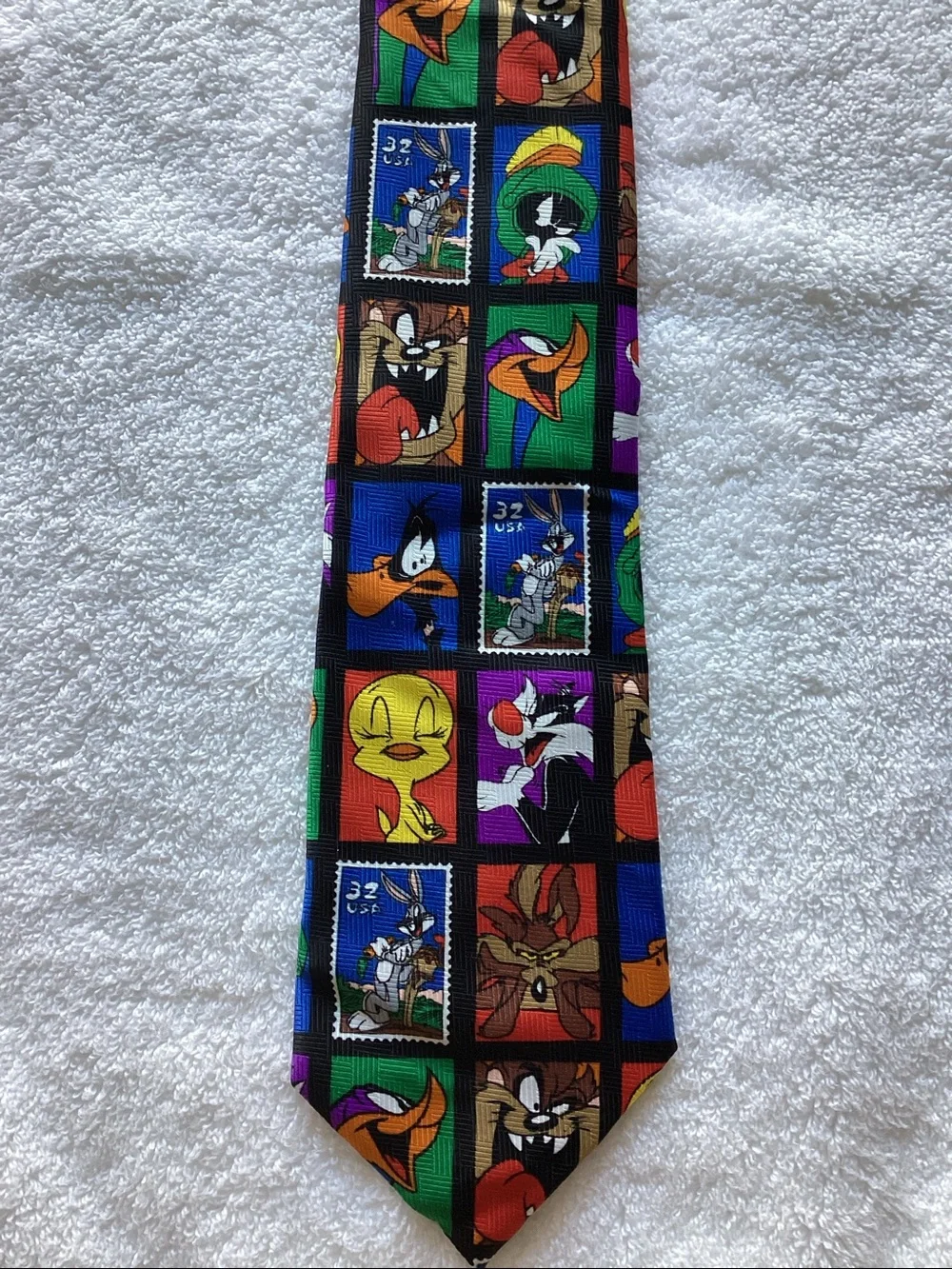 Warner Bros. Looney Tunes Colorful Character Stamp Tie